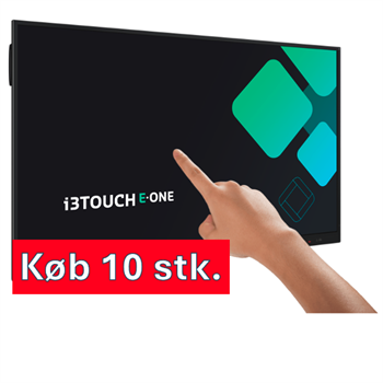 Pris pris pr stk ved køb af 10 stk i3 E-one 86" interaktiv touchskærm 4K